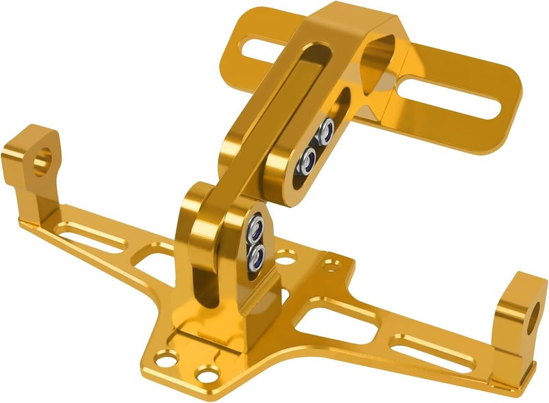 HAONEL Motorcycle License Plate Bracket Holder CNC Aluminum Gold Universal Fender Eliminator Kit with Plate Light - Image 2